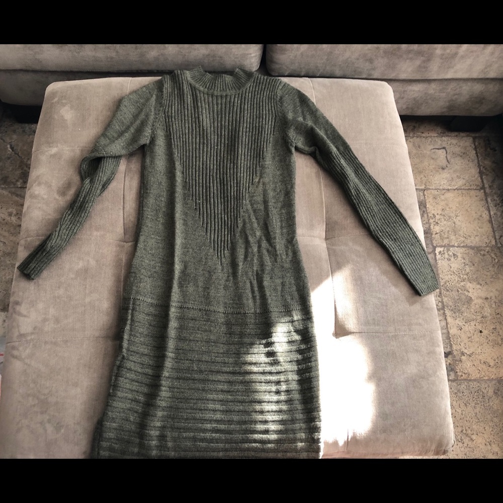 Long, green dress